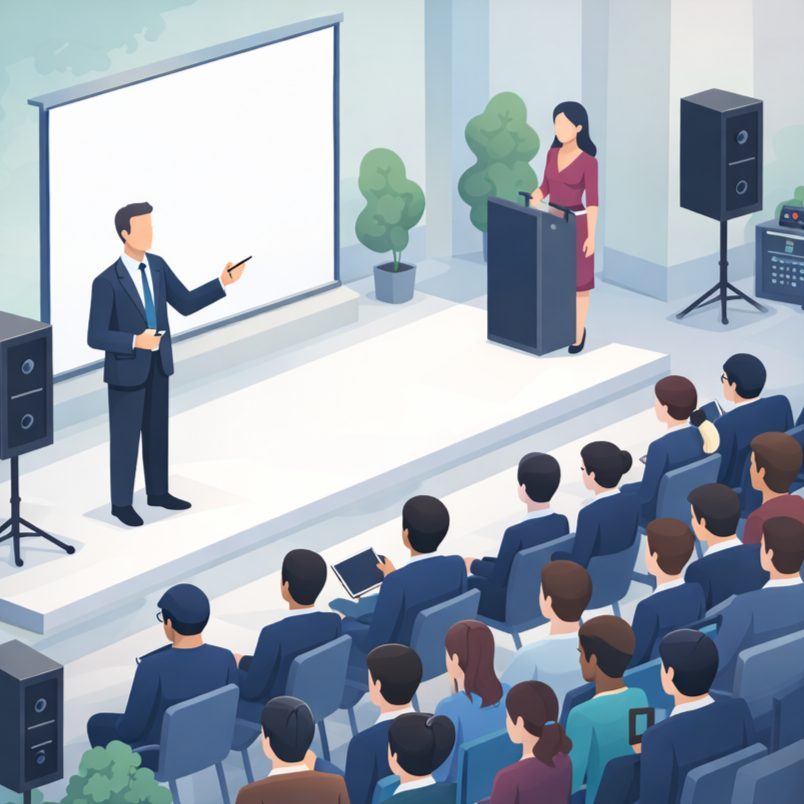 配信ありの企業説明会の音響（貸会議室）